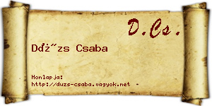 Dúzs Csaba névjegykártya
